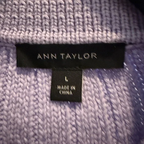Ann Taylor Lavender Knit Cardigan with Gold-Tone Buttons - Picture 4 of 4